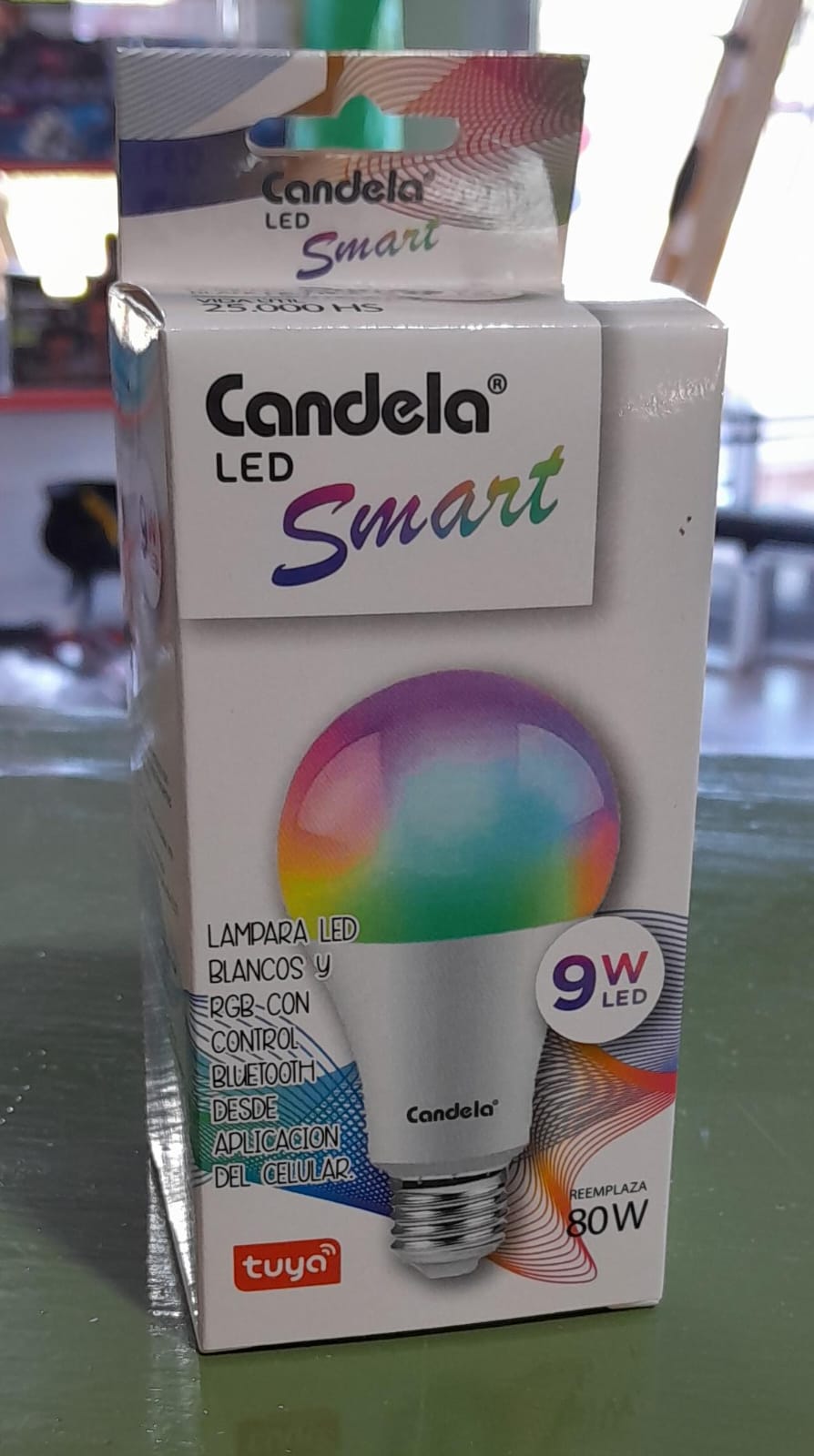 LAMPARA SMARTLED BLANCO/RGB BLUETOOTH 9W CANDELA