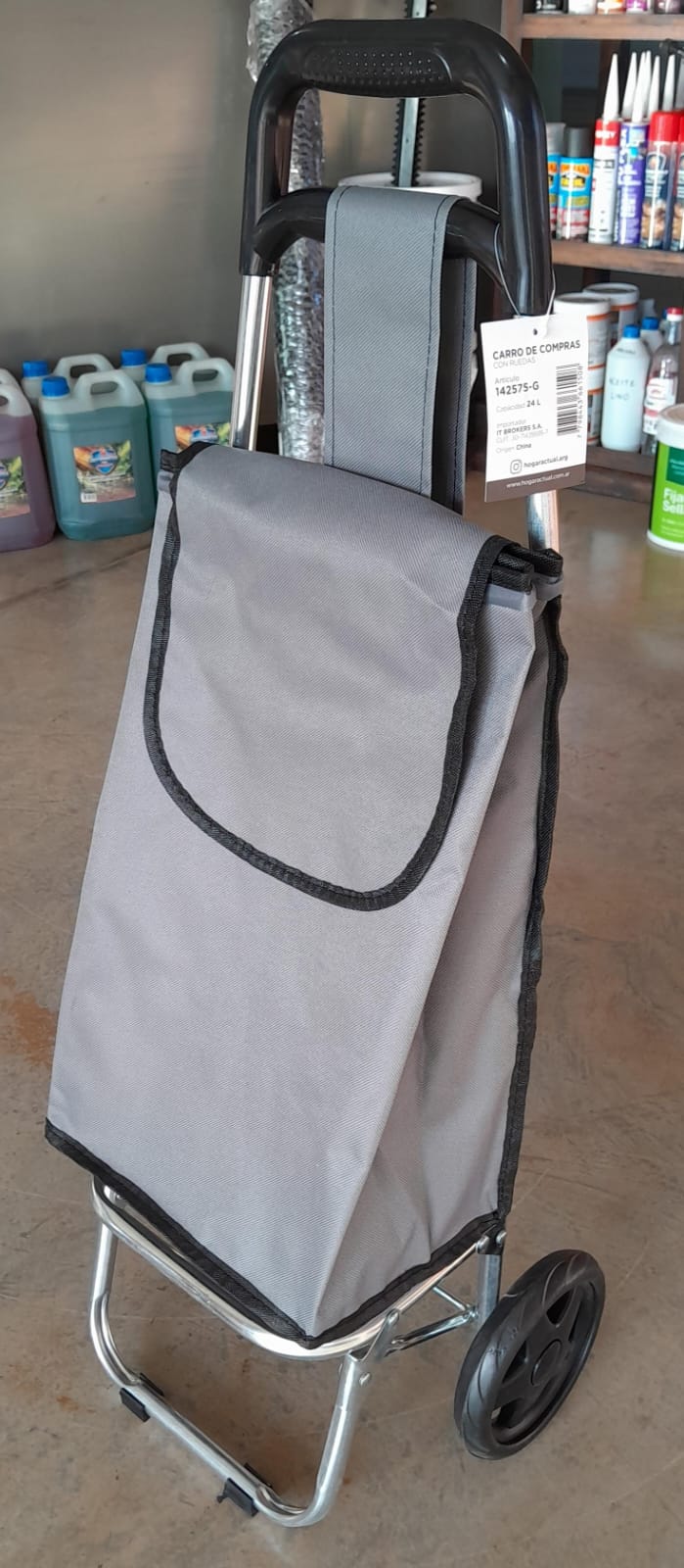 CARRO COMPRAS HOGARACTUAL GRIS 24LT