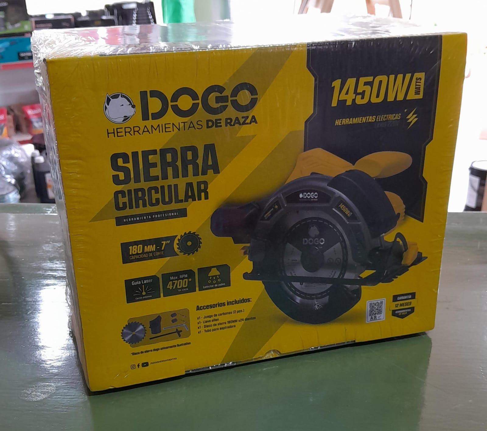SIERRA CIRCULAR C/GUIA LASER DOGO 1450W