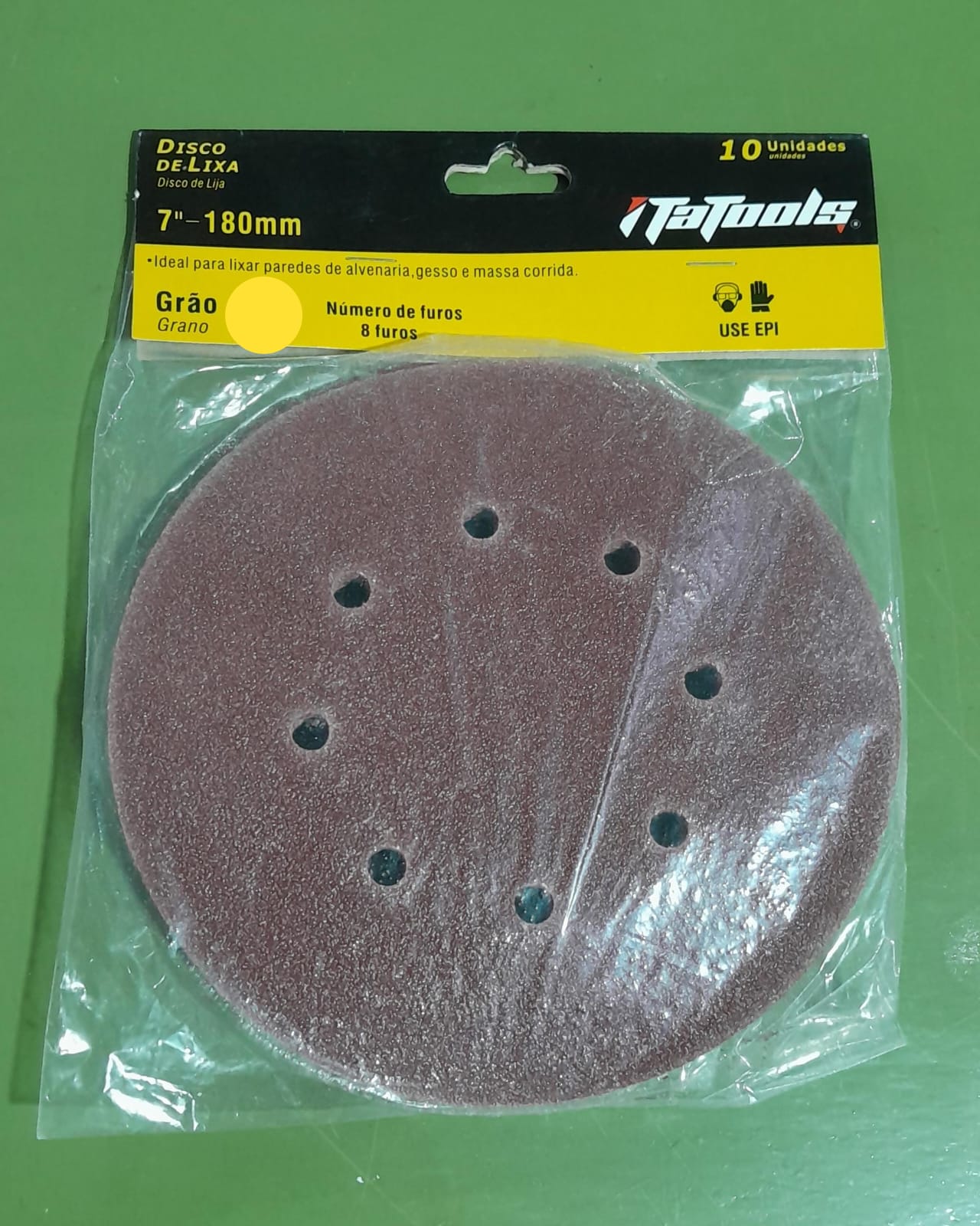 DISCO LIJA 7" C/VELCRO TATOOLS GRANO 120