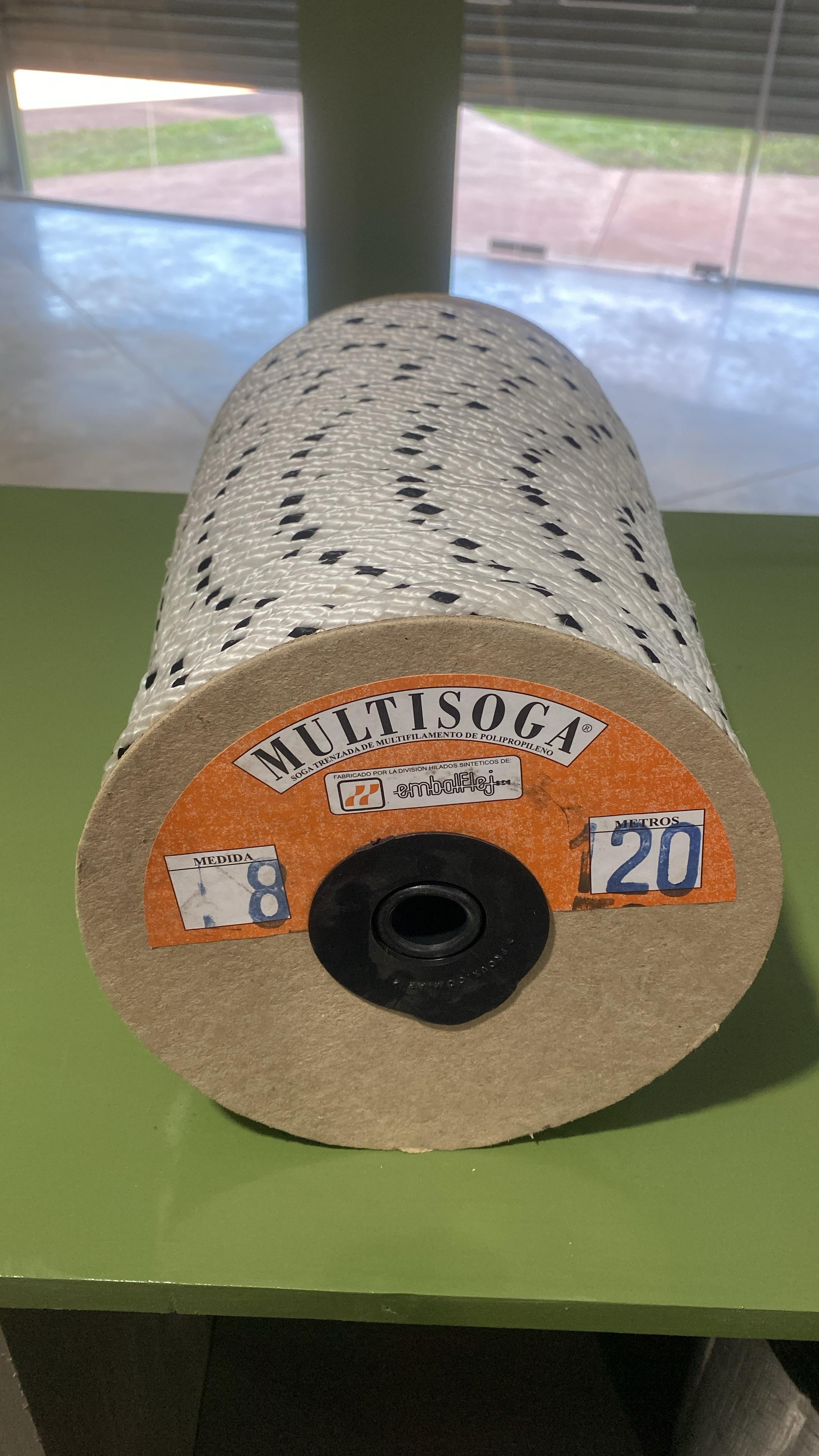 SOGA BLANCA Y NEGRA 8MM EMBALFLEJ