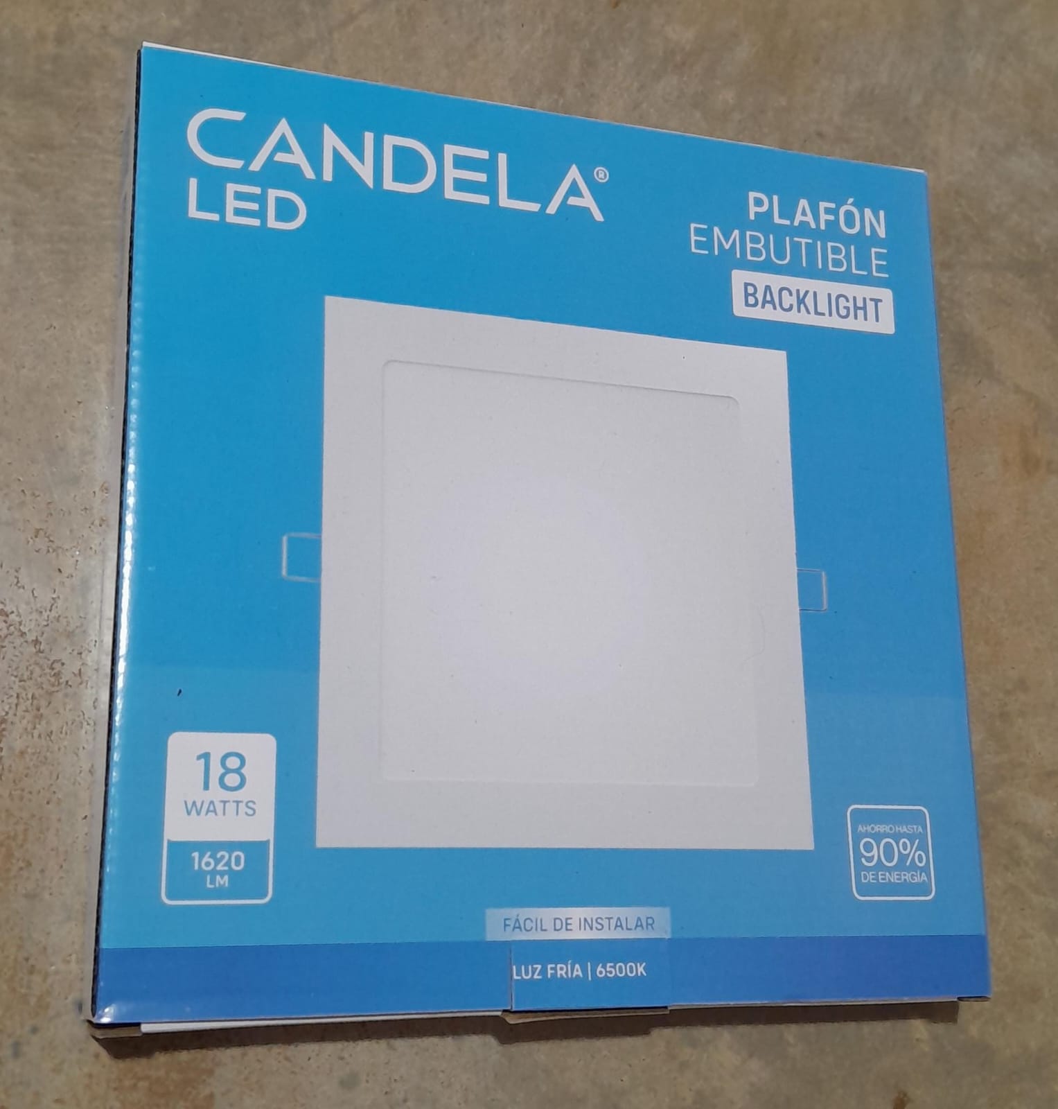 PLAFON LED EMBUTIBLE CUAD. CANDELA 12W