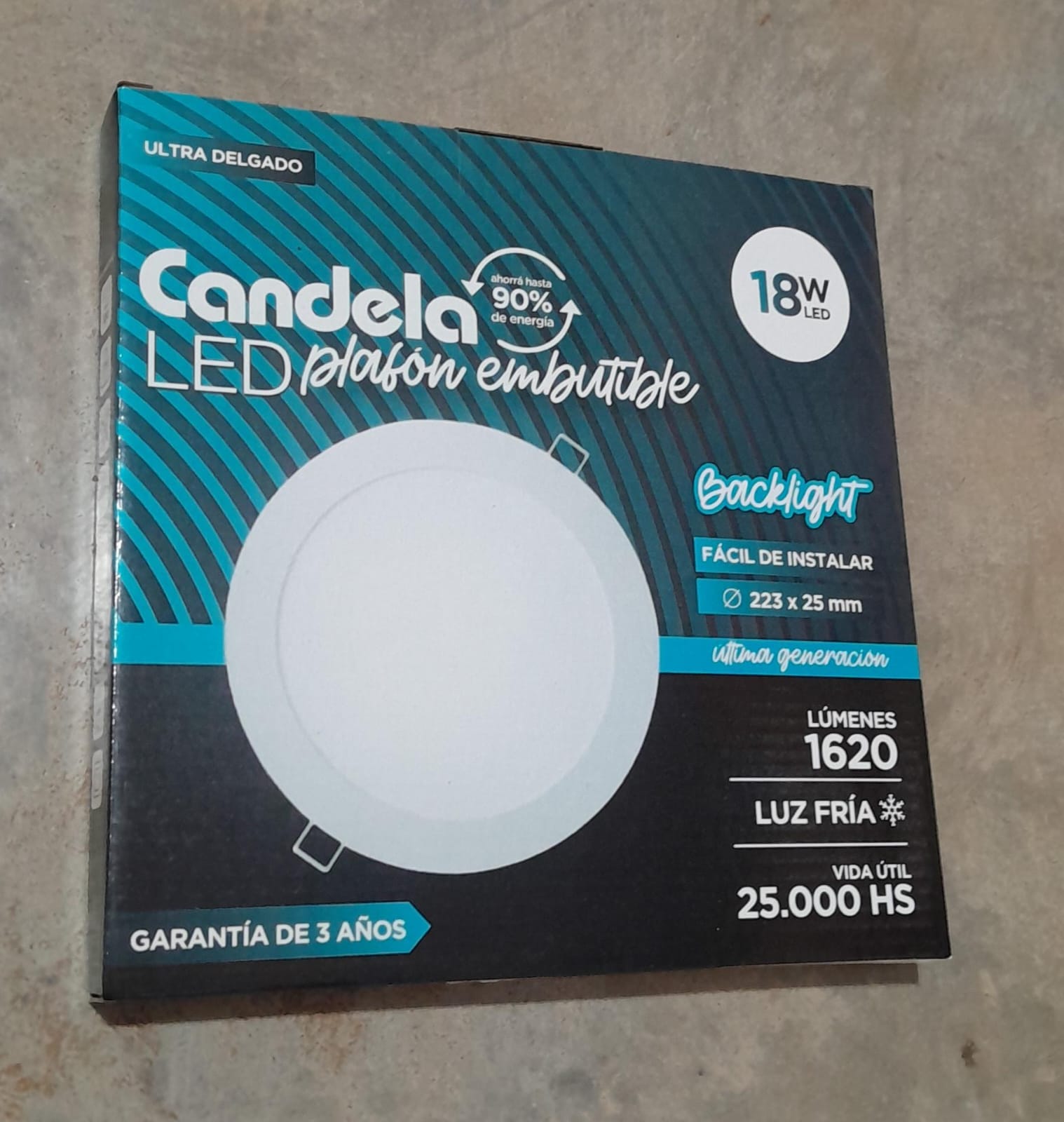 PLAFON LED EMBUTIBLE RED. CANDELA 18W