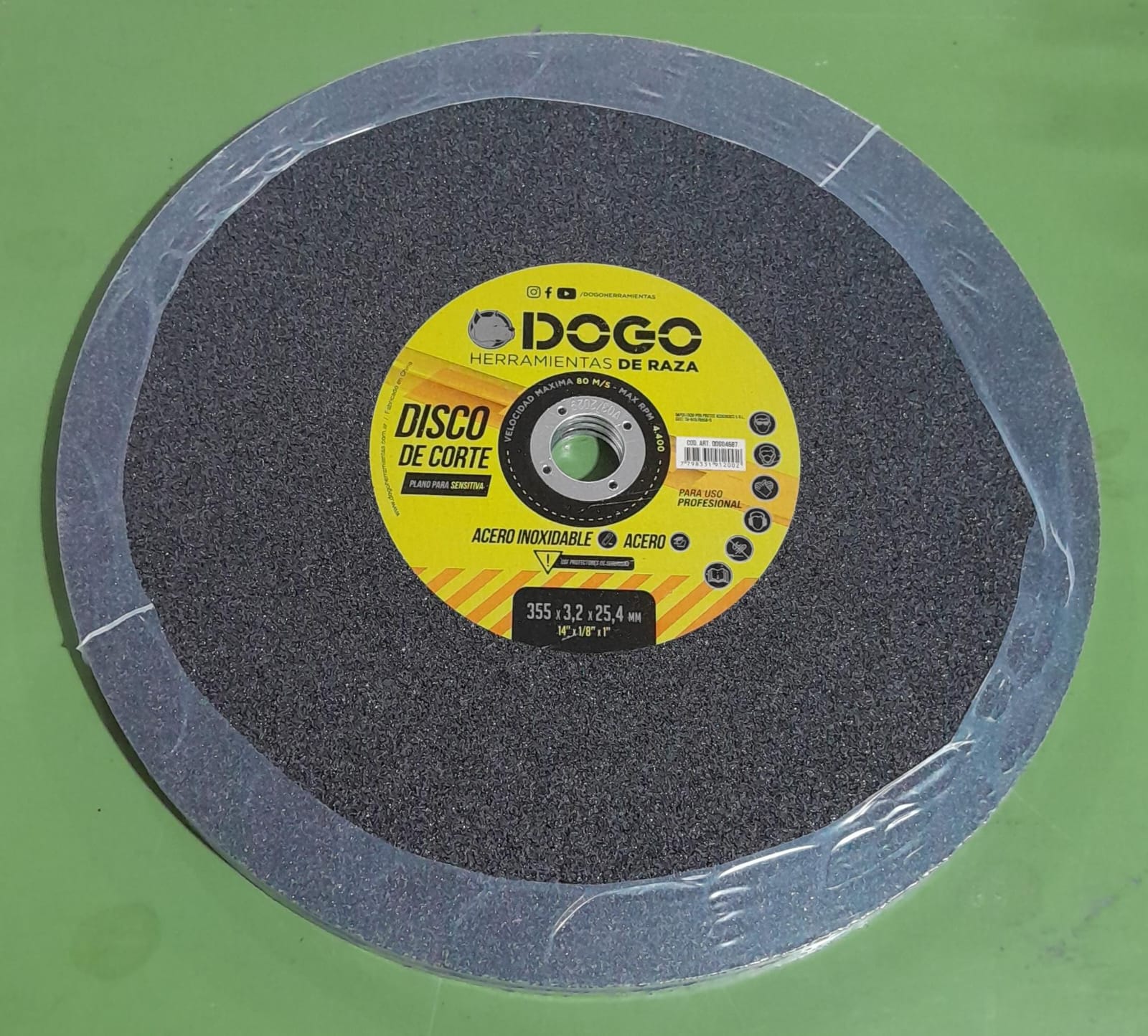 DISCO CORTE PARA SENSITIVA DOGO 355x3.2x25.4