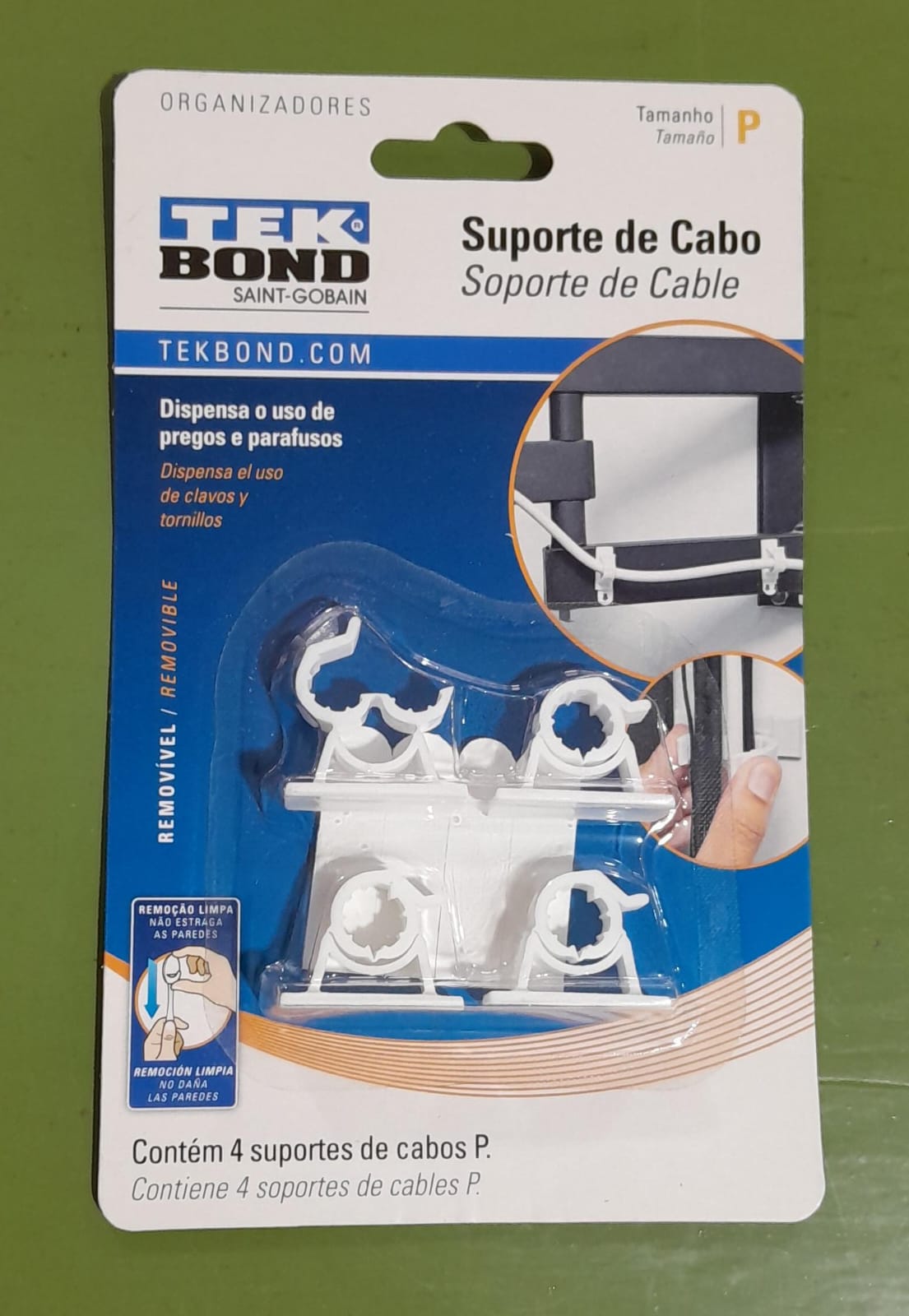 SOPORTE ADHESIVO P/CABLE TEKBOND