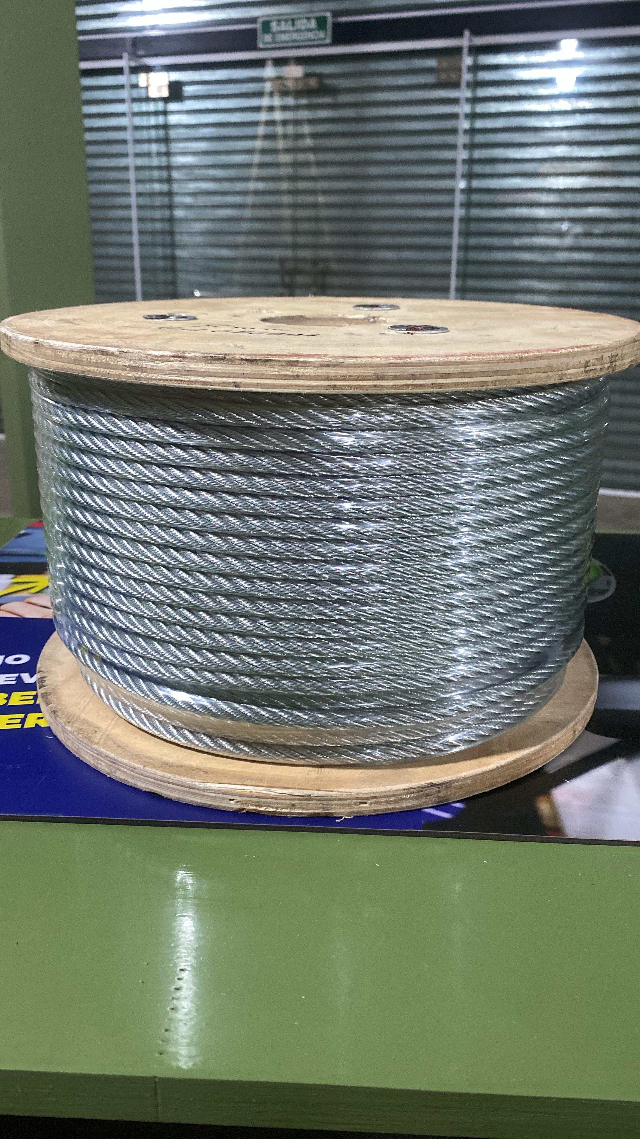 CABLE DE ACERO GALVANIZADO 8MM MS