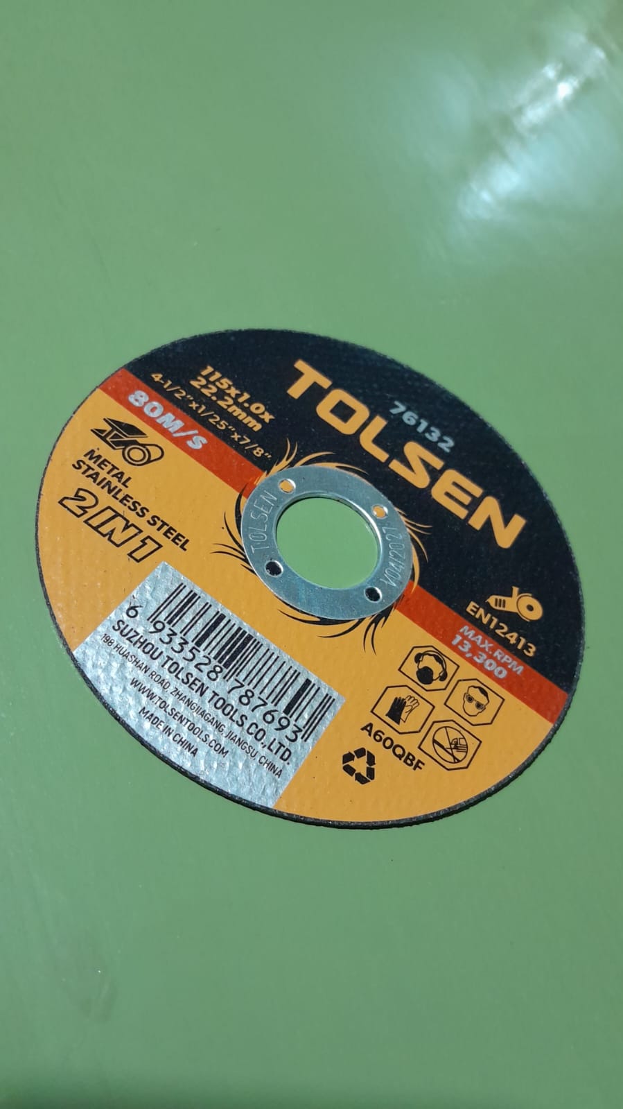 Disco corte 115x1.0x22.2mm TOLSEN