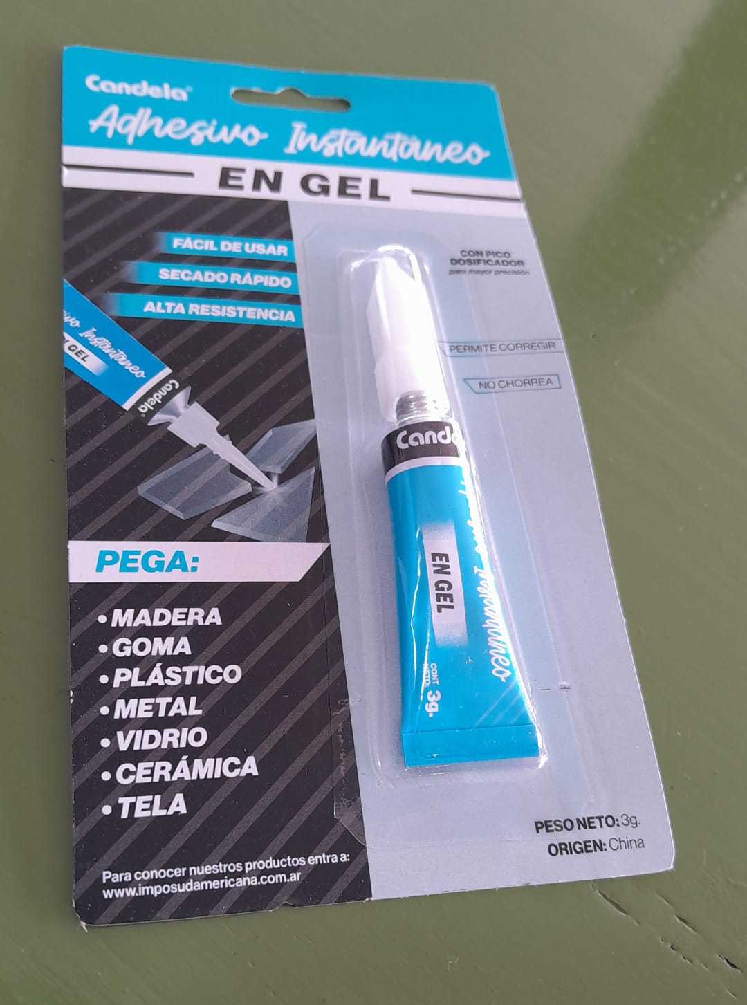 ADHESIVO INSTANTANEO EN GEL CANDELA