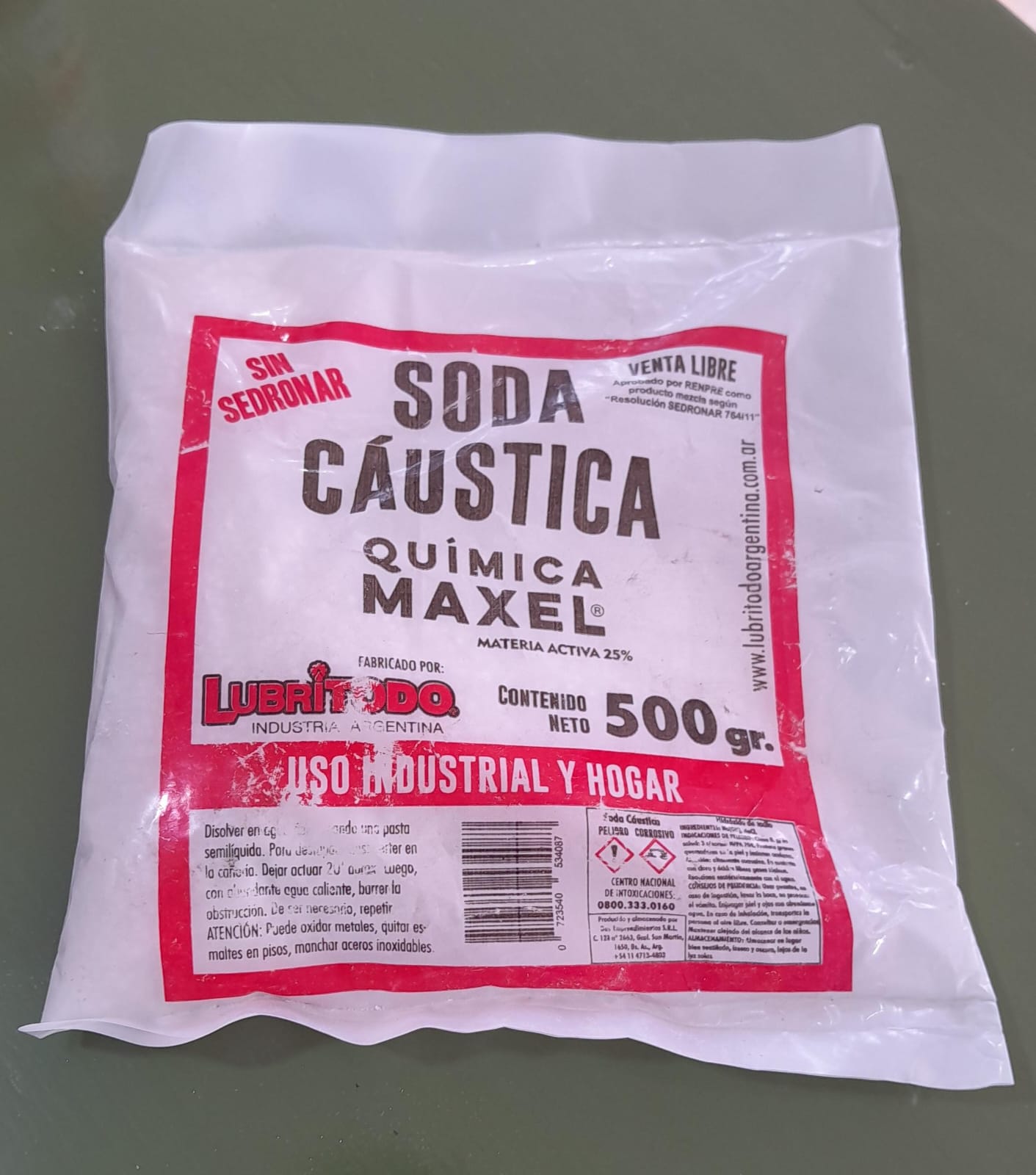 SODA CAUSTICA Q.MAXEL  500gr.