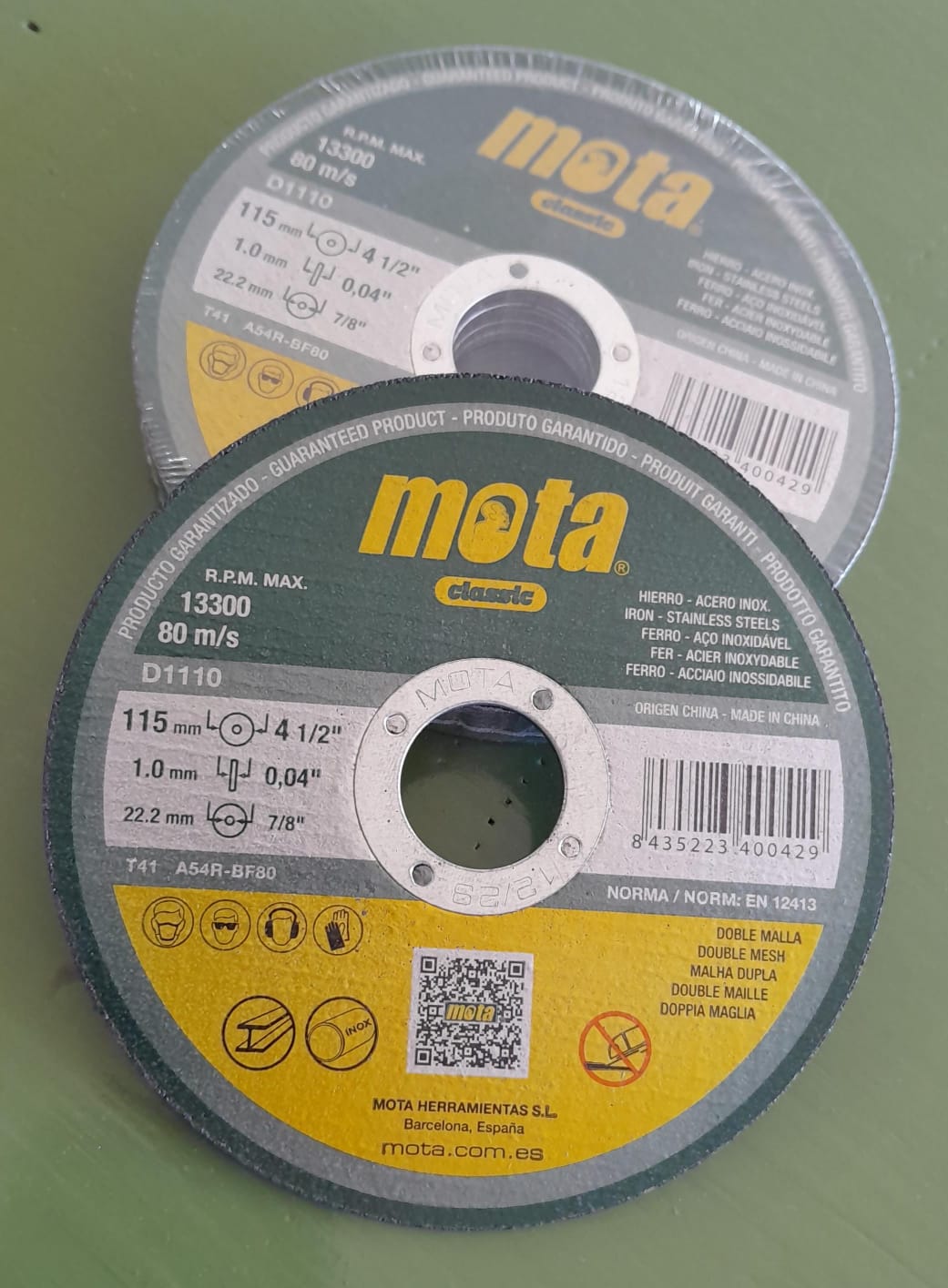 DISCO ABRASIVO CORTE MOTA 115X1.0mm X UN