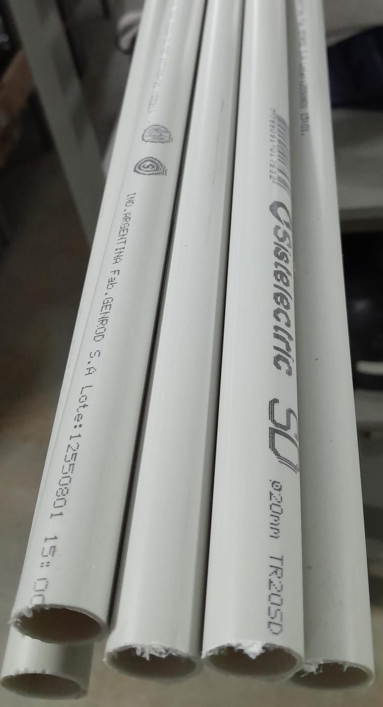 CAÑO RIGIDO PVC ELECTRICIDAD 20mm X UN