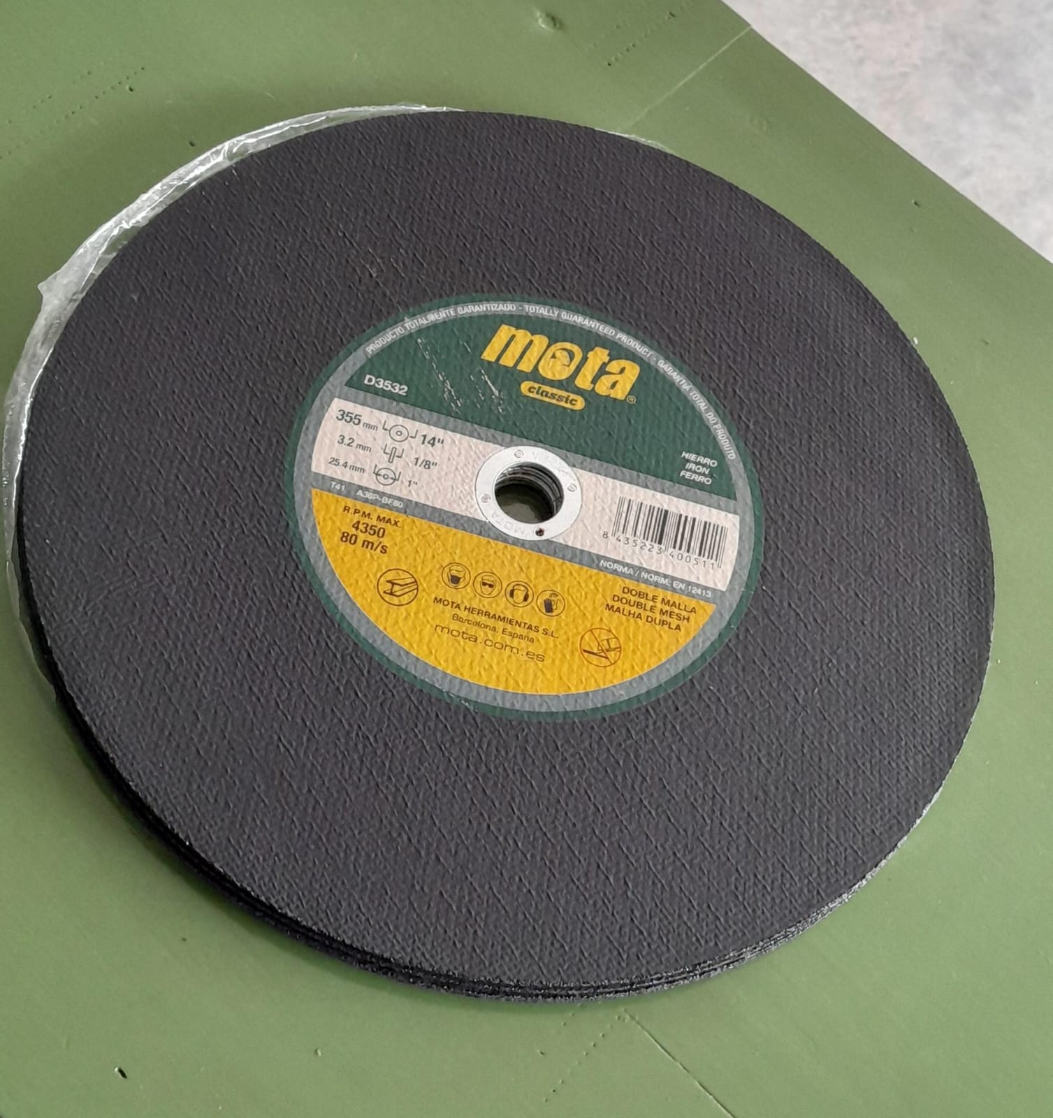 DISCO CORTE MOTA SENSITIVA 355X3.2X25.4