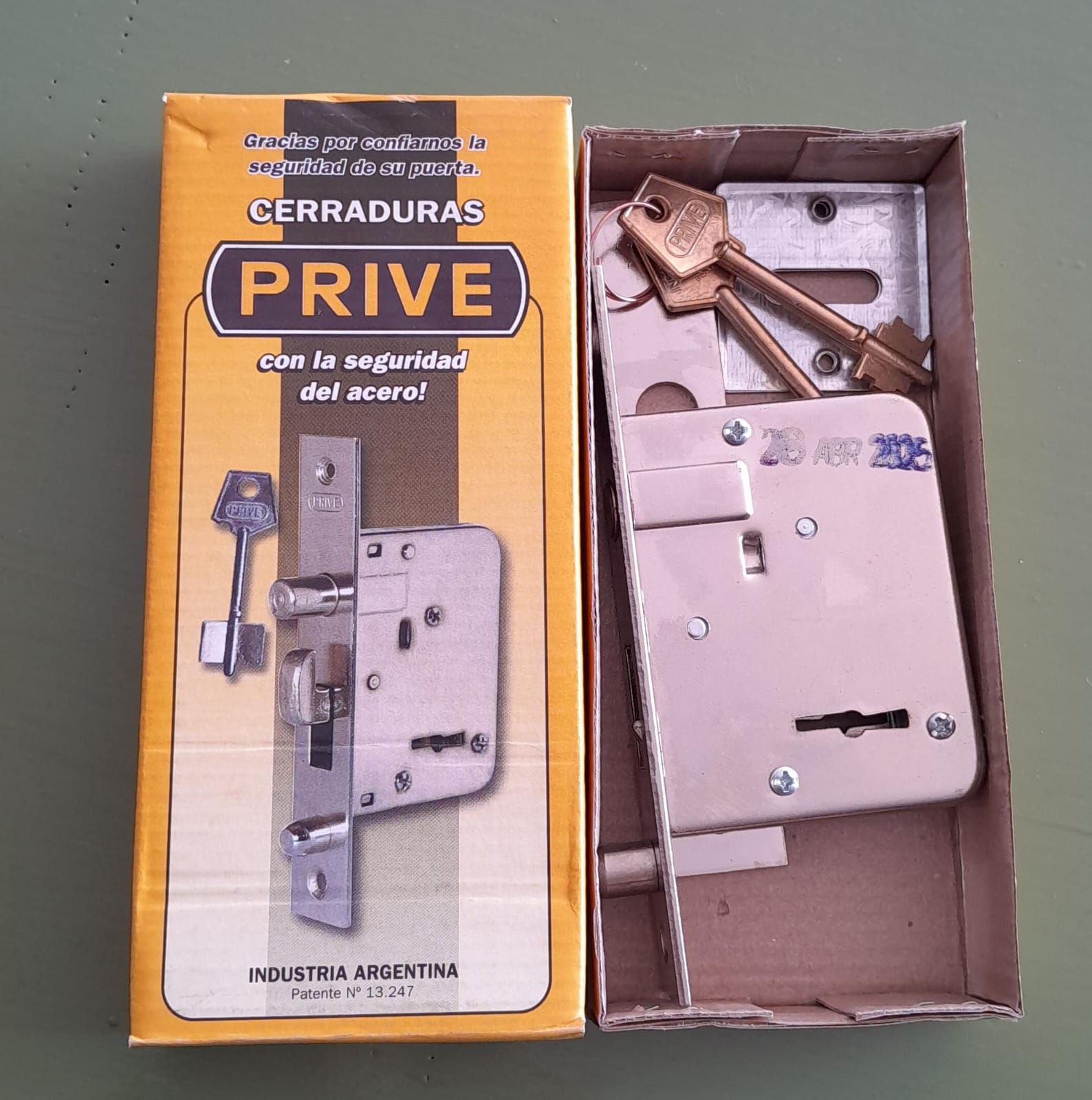 CERRADURA PRIVE 212 CERROJO PORTON CORREDIZO